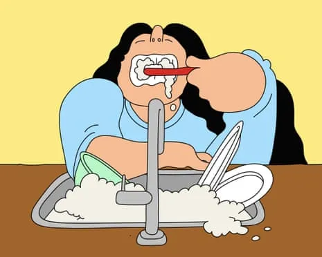 Must Our Housemate Avoid Brushing Her Teeth at the Kitchen Sink?